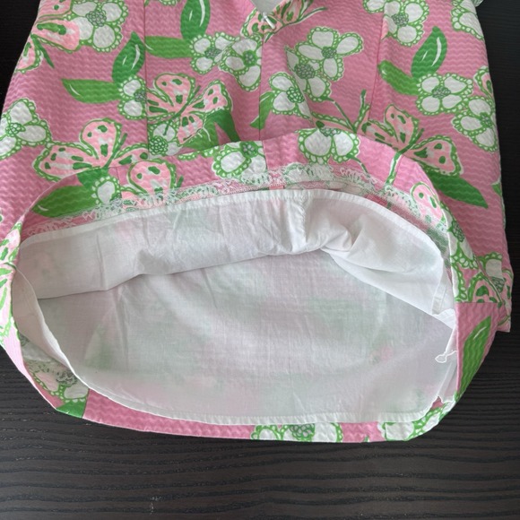 Lilly Pulitzer Fluorescent Lowe Dress Strapless 6 Pretty Pink Tootie Butterfly - Picture 7 of 11